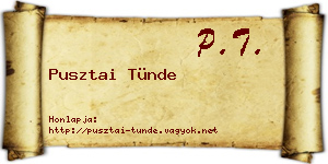 Pusztai Tünde névjegykártya
